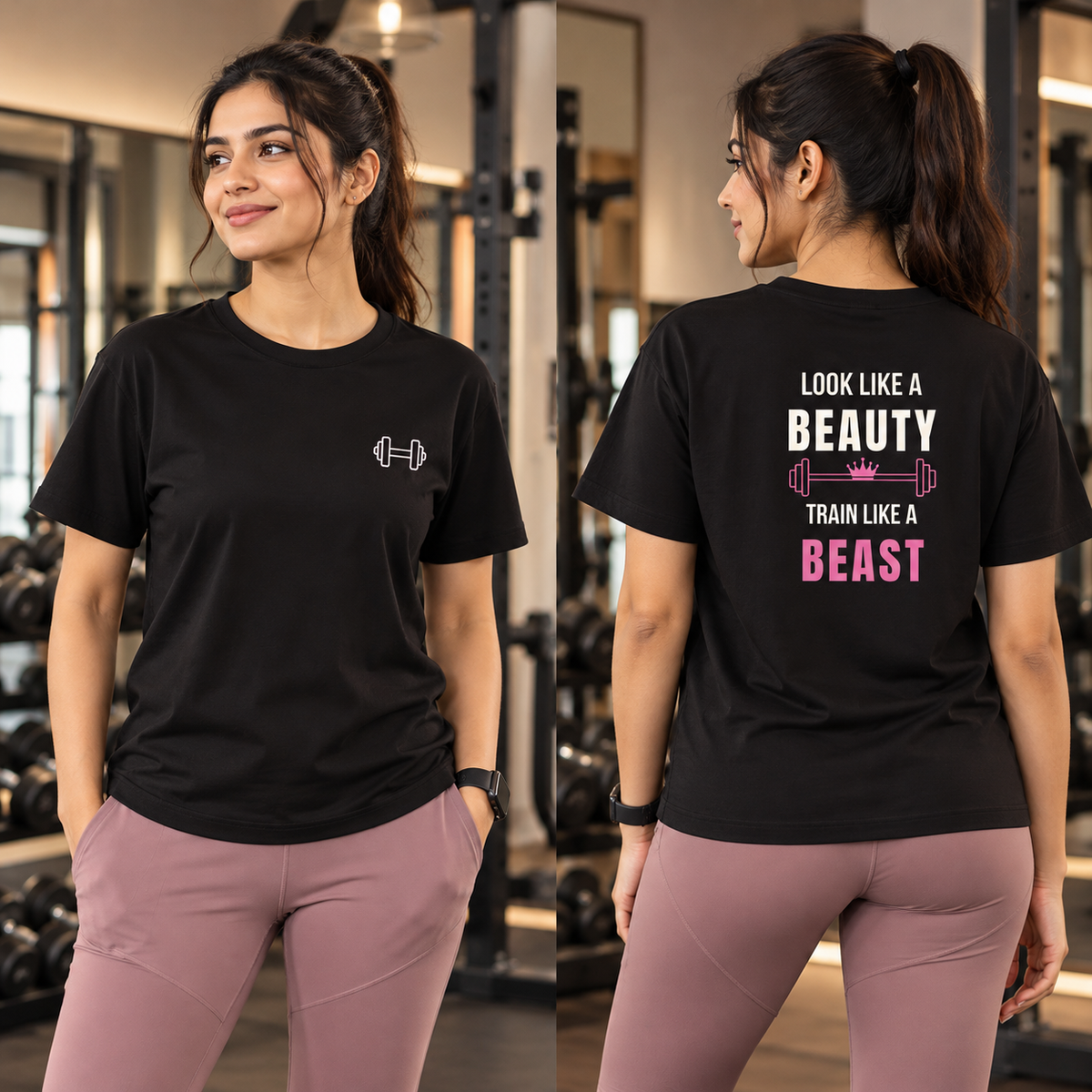 Look Like A Beauty – Women's Workout T-Shirt - Black