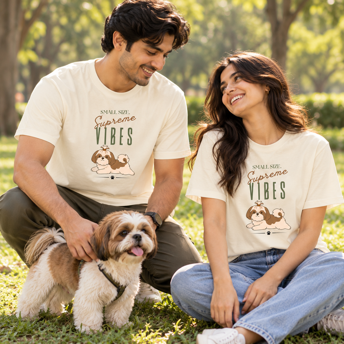 Shih Tzu Vibes – Unisex Classic T-Shirt – Off White