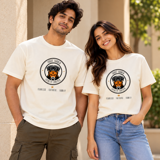 Rottweiler Family – Unisex Classic T-Shirt – Off White