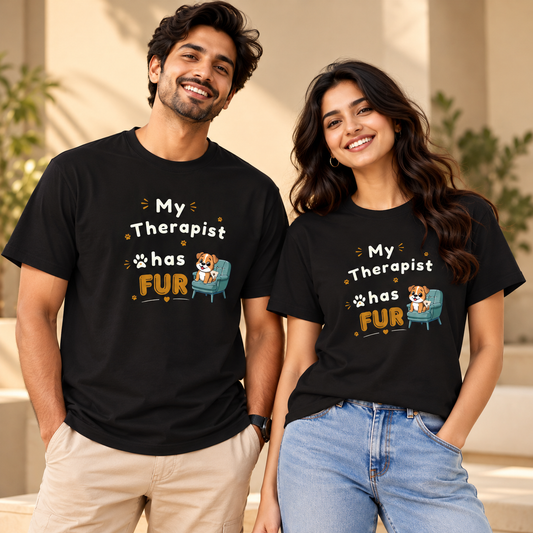 Therapist Has Fur – Unisex Classic T-Shirt - Black