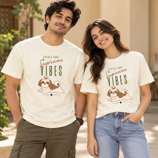 Shih Tzu Vibes – Unisex Classic T-Shirt – Off White