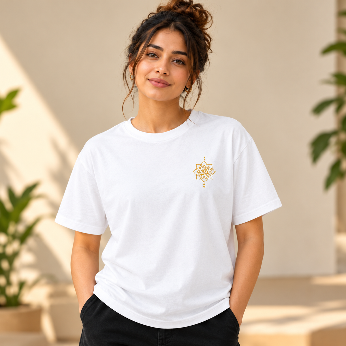 Lotus Mandala – Unisex Classic T-Shirt - White