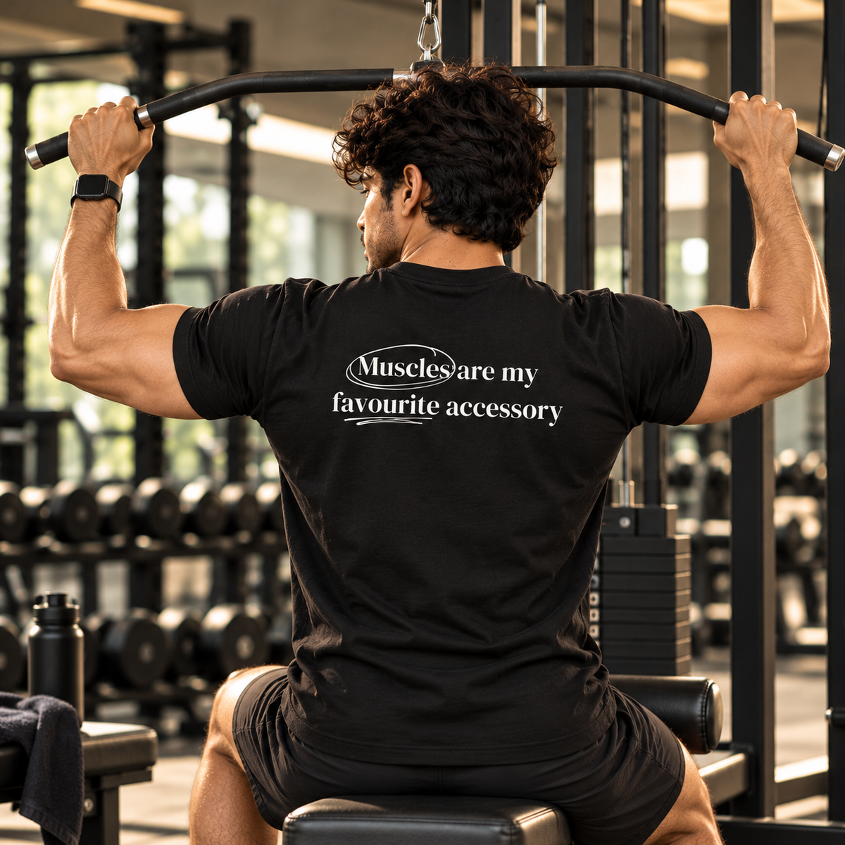 Muscles Accessory – Men's Stretchable T-Shirt - Black