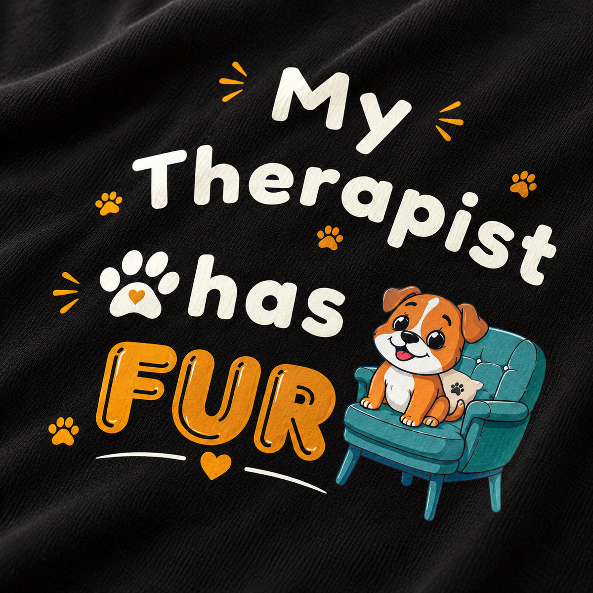 Therapist Has Fur – Unisex Classic T-Shirt - Black