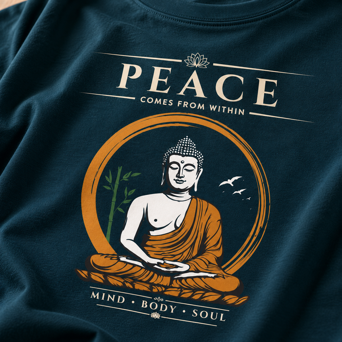 Peace Within – Unisex Classic T-Shirt - Petrol Blue