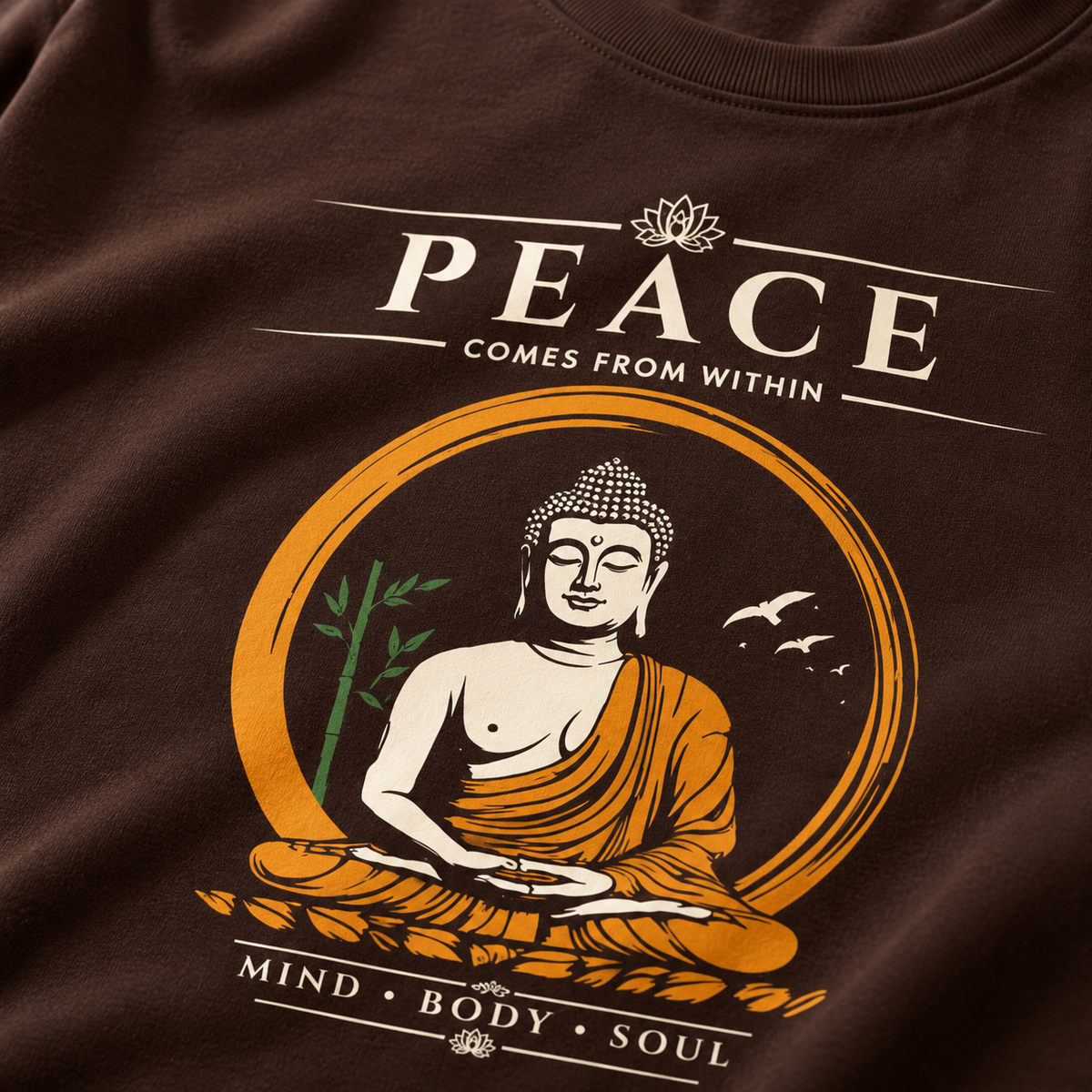 Peace Within – Unisex Classic T-Shirt - Coffee Brown