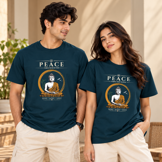 Peace Within – Unisex Classic T-Shirt - Petrol Blue