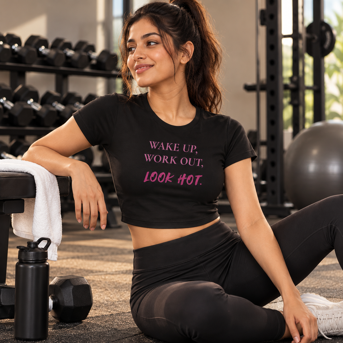 Look Hot – Women's Crop Top - Black