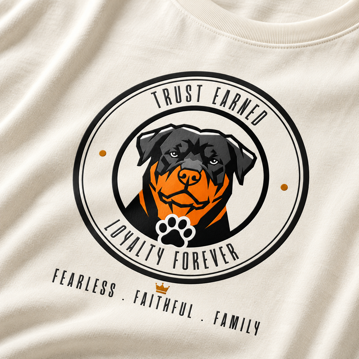 Rottweiler Family – Unisex Classic T-Shirt – Off White