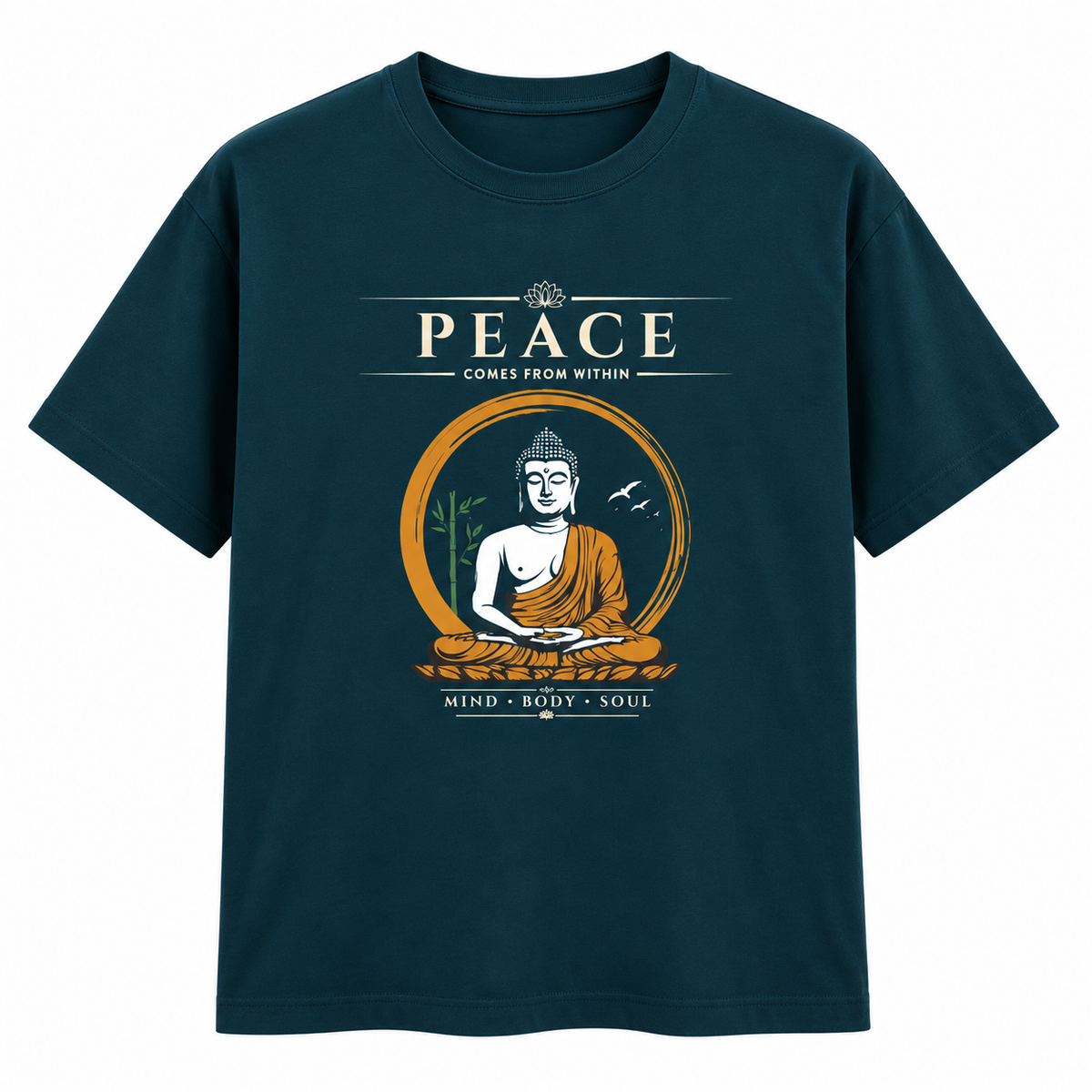 Peace Within – Unisex Classic T-Shirt - Petrol Blue