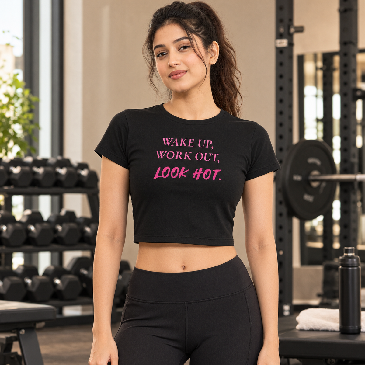 Look Hot – Women's Crop Top - Black