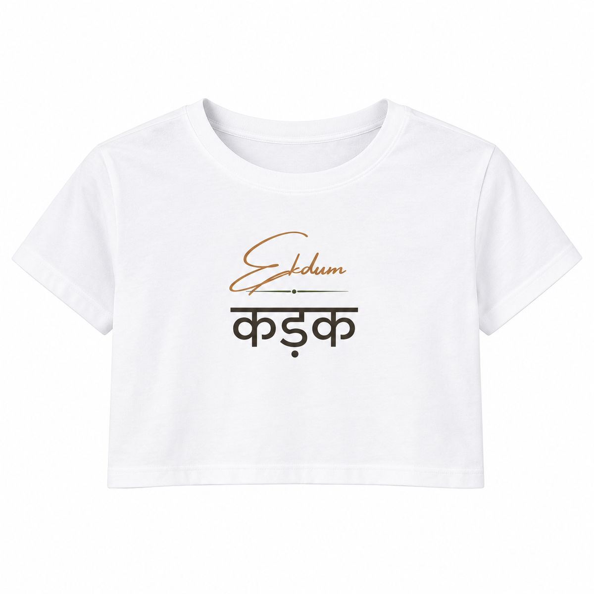Ek Dum Kadak – Women's Crop Top - White