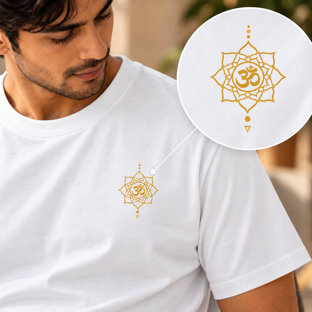 Lotus Mandala – Unisex Classic T-Shirt - White