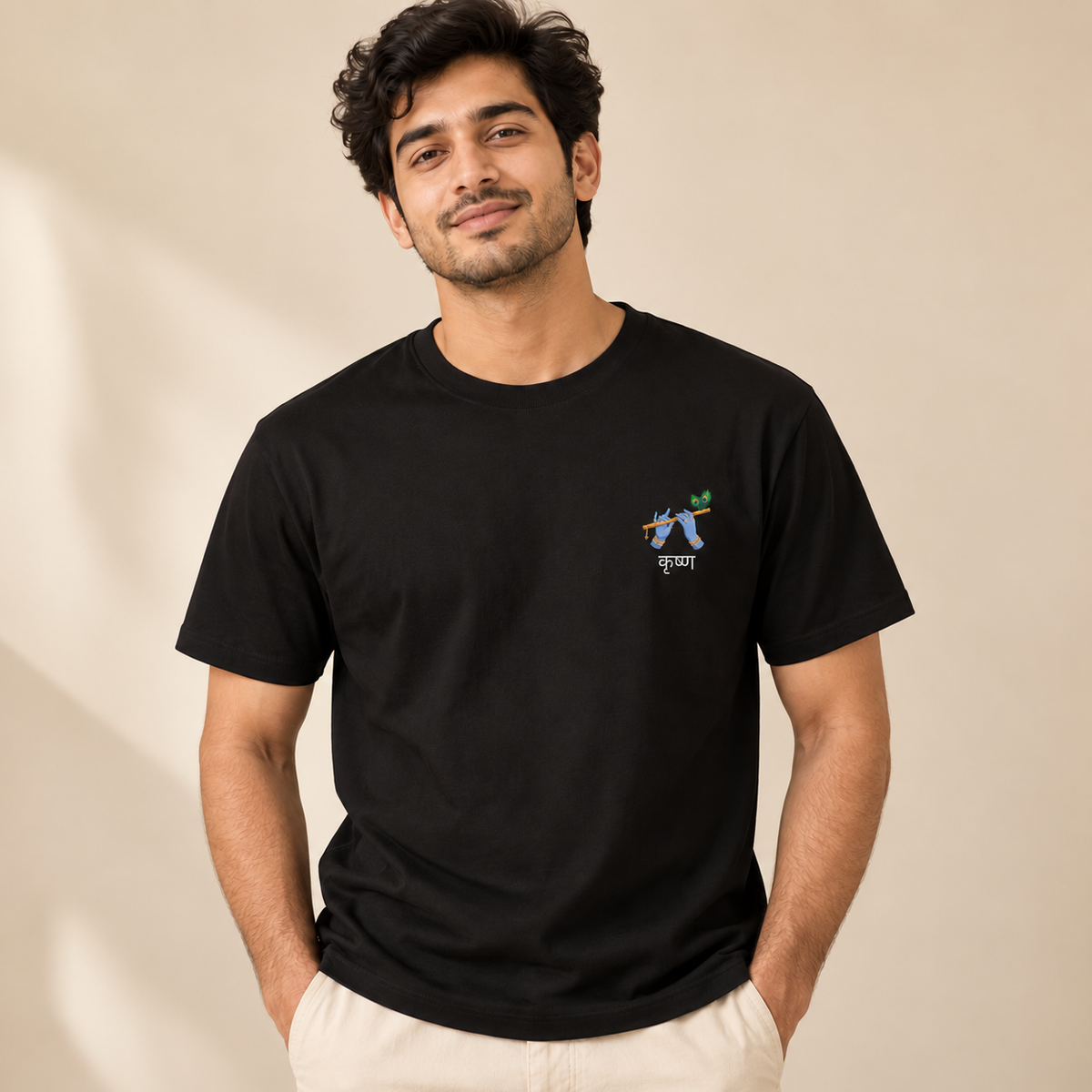 Krishna Flute – Unisex Classic T-Shirt – Black