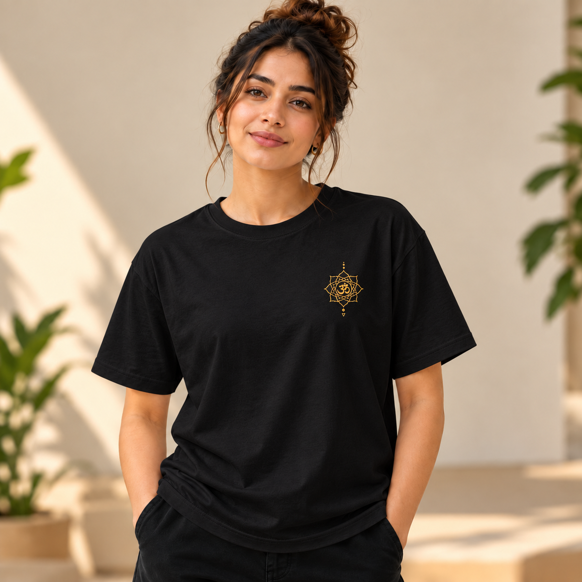 Lotus Mandala – Unisex T-Shirt - Black